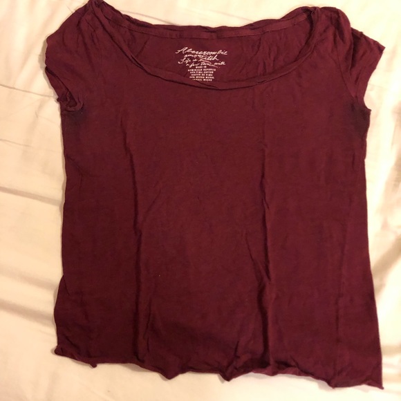 Cropped scoop neck soft tee shirt - Picture 3 of 3